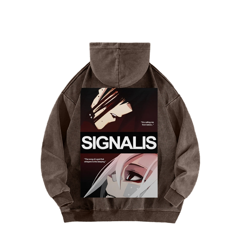 signalis Unisex Washed Hoodie 2601017234