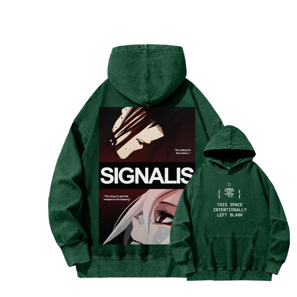 signalis Unisex Washed Hoodie 2601017234
