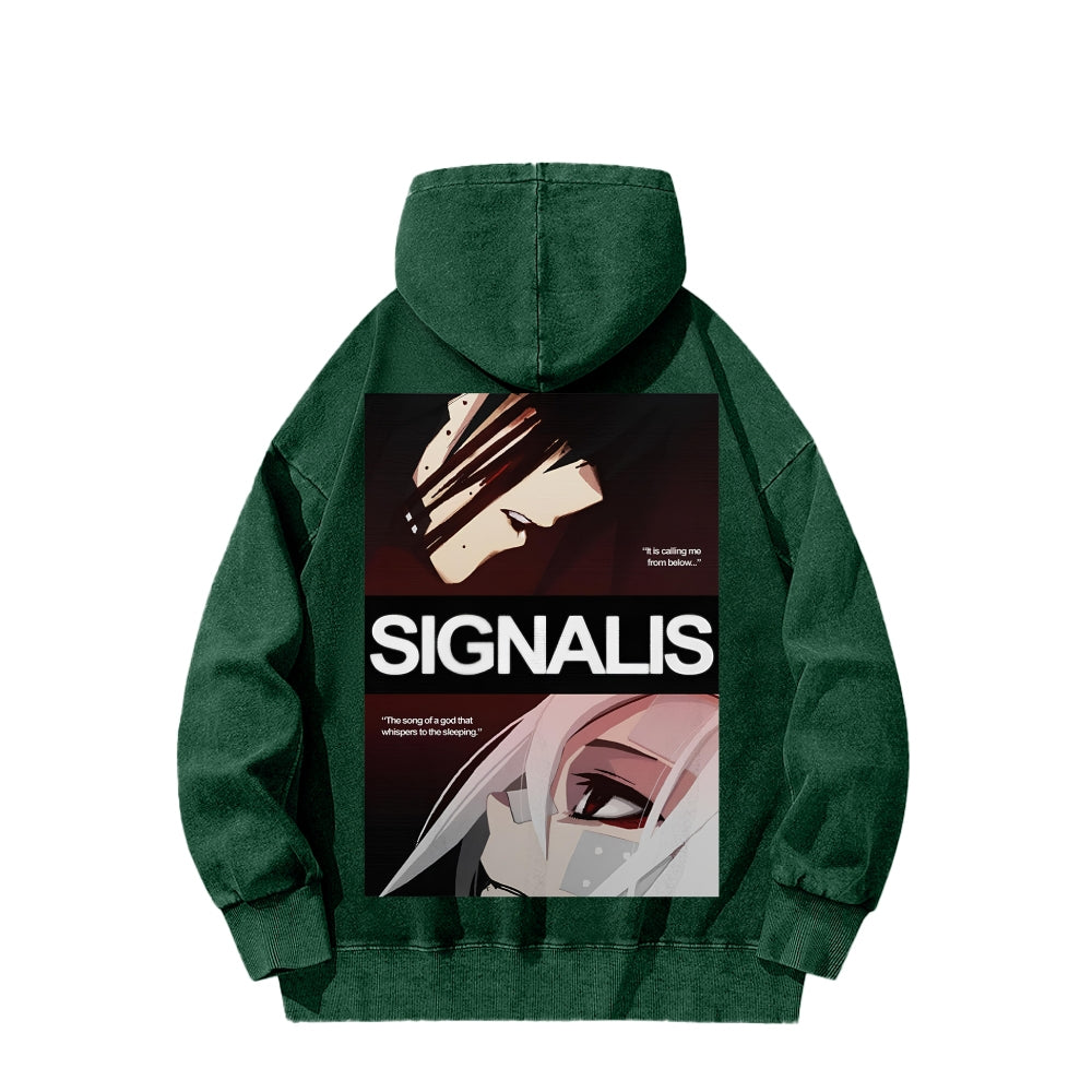 signalis Unisex Washed Hoodie 2601017234
