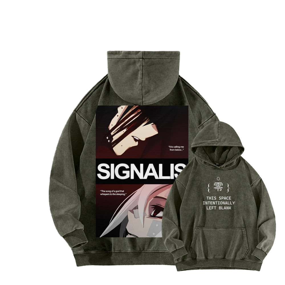 signalis Unisex Washed Hoodie 2601017234