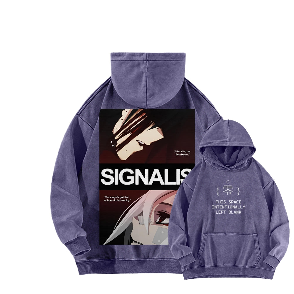 signalis Unisex Washed Hoodie 2601017234