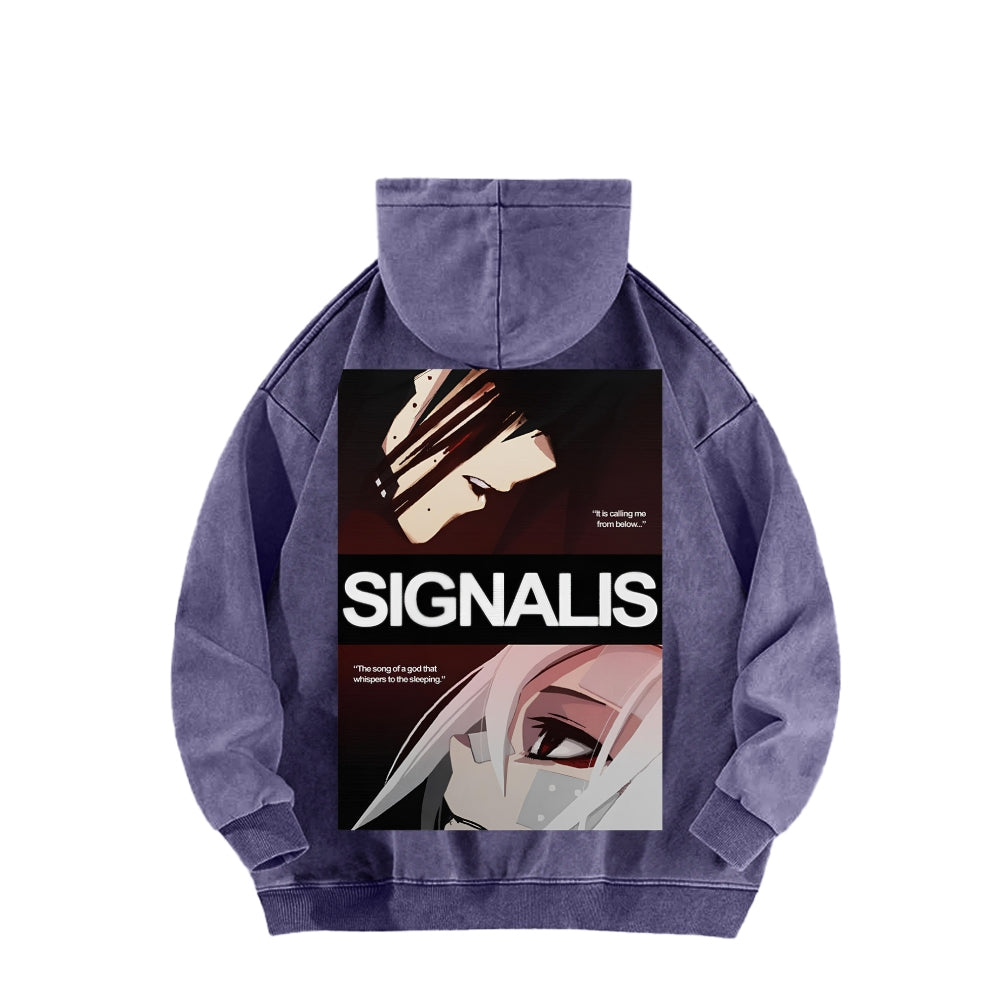 signalis Unisex Washed Hoodie 2601017234