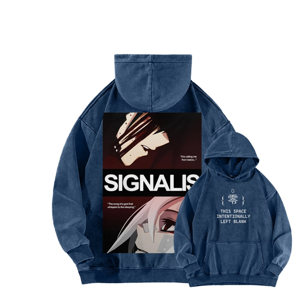 signalis Unisex Washed Hoodie 2601017234