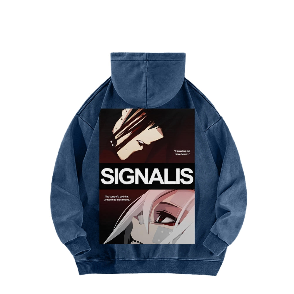 signalis Unisex Washed Hoodie 2601017234