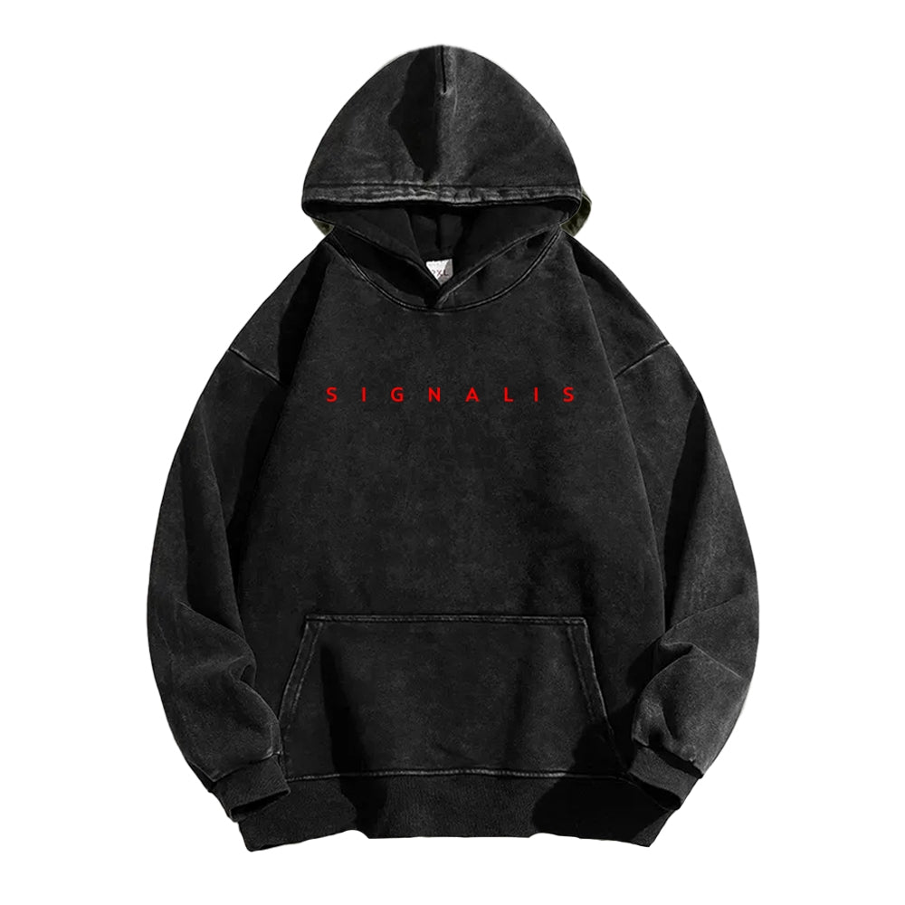 signalis Unisex Washed Hoodie 2601017245
