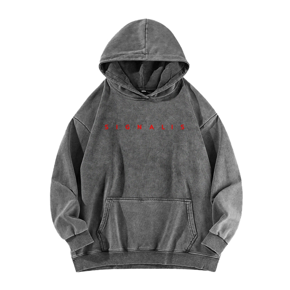 signalis Unisex Washed Hoodie 2601017245