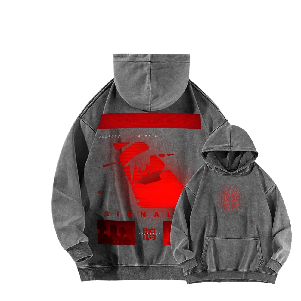signalis Unisex Washed Hoodie 2601017249