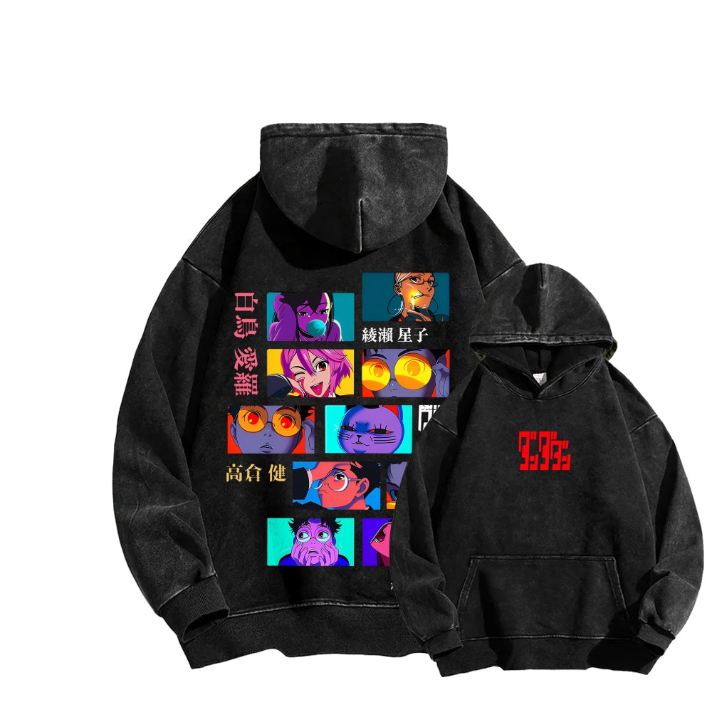 Dandadan Unisex Washed Hoodie 2601017447