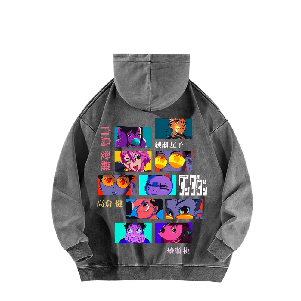 Dandadan Unisex Washed Hoodie 2601017447
