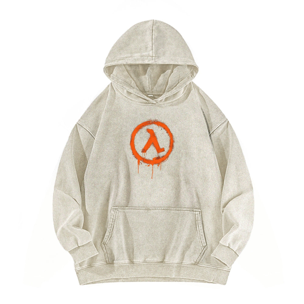 Half Life Unisex Washed Hoodie 2601017480