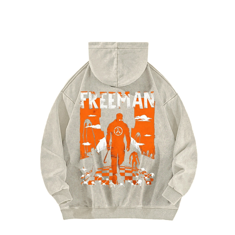 Half Life Unisex Washed Hoodie 2601017480