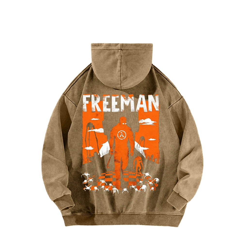 Half Life Unisex Washed Hoodie 2601017480