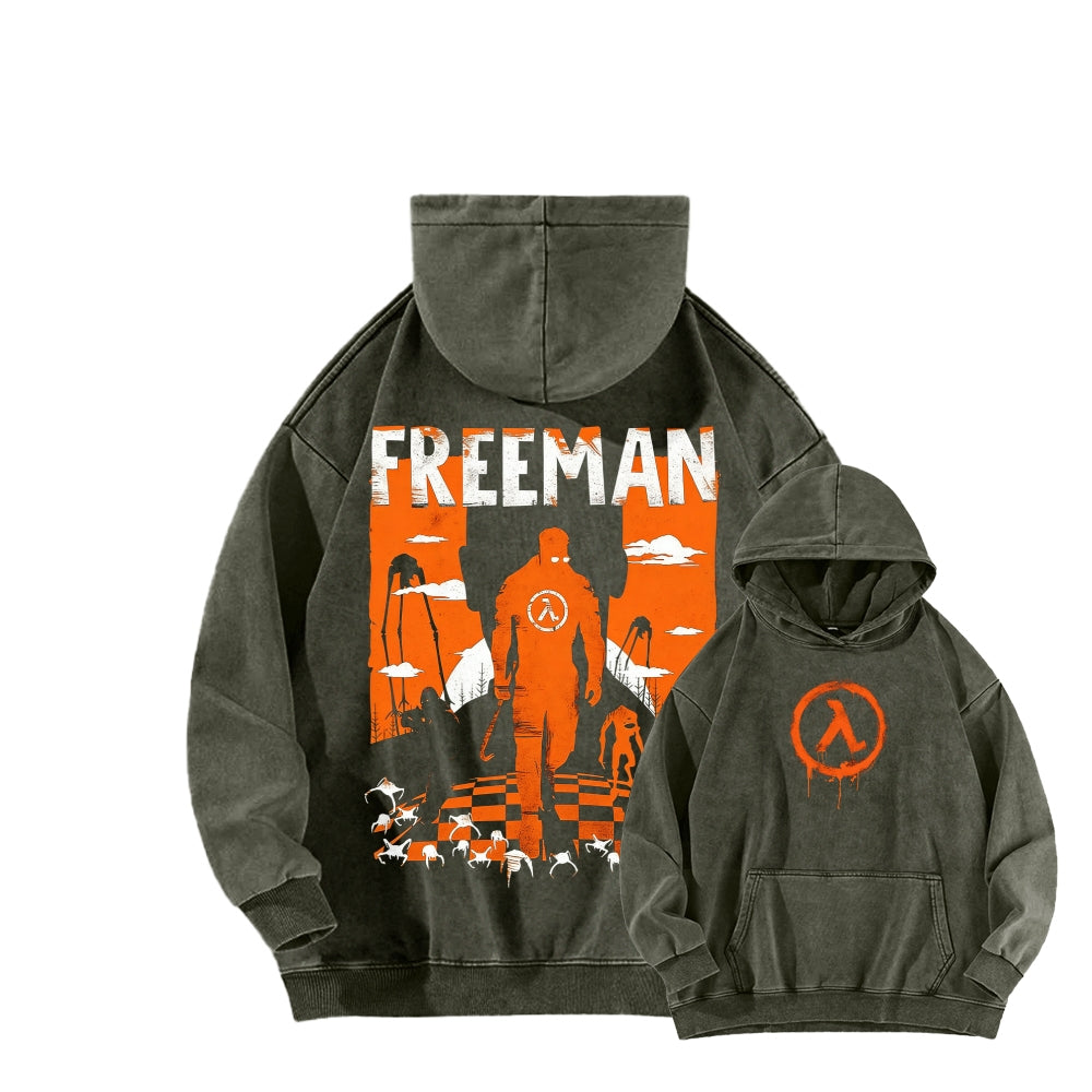 Half Life Unisex Washed Hoodie 2601017480