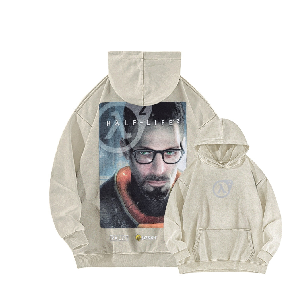 Half Life Unisex Washed Hoodie 2601017484