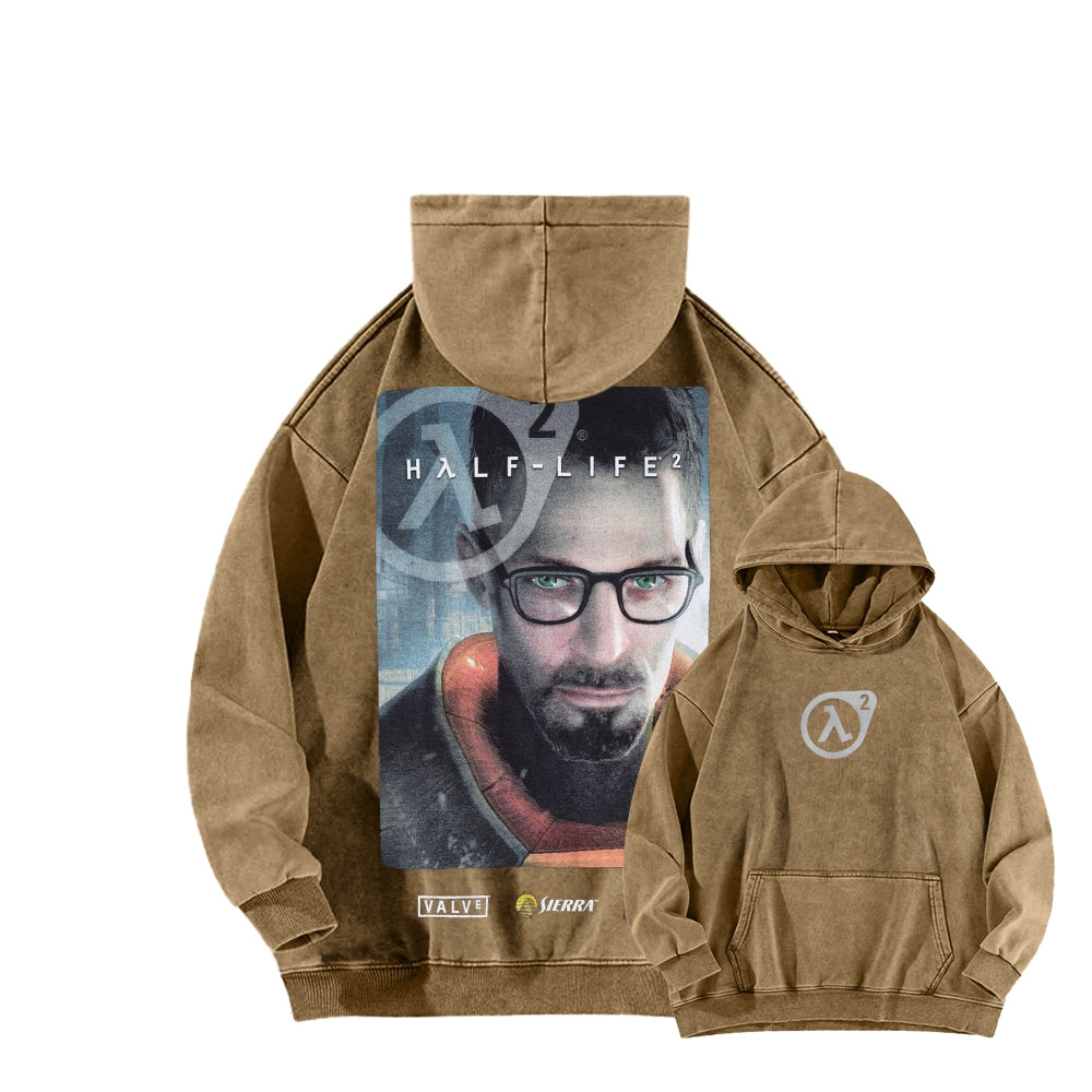 Half Life Unisex Washed Hoodie 2601017484