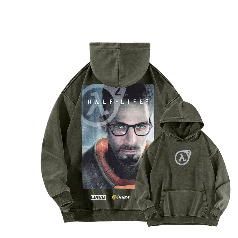 Half Life Unisex Washed Hoodie 2601017484