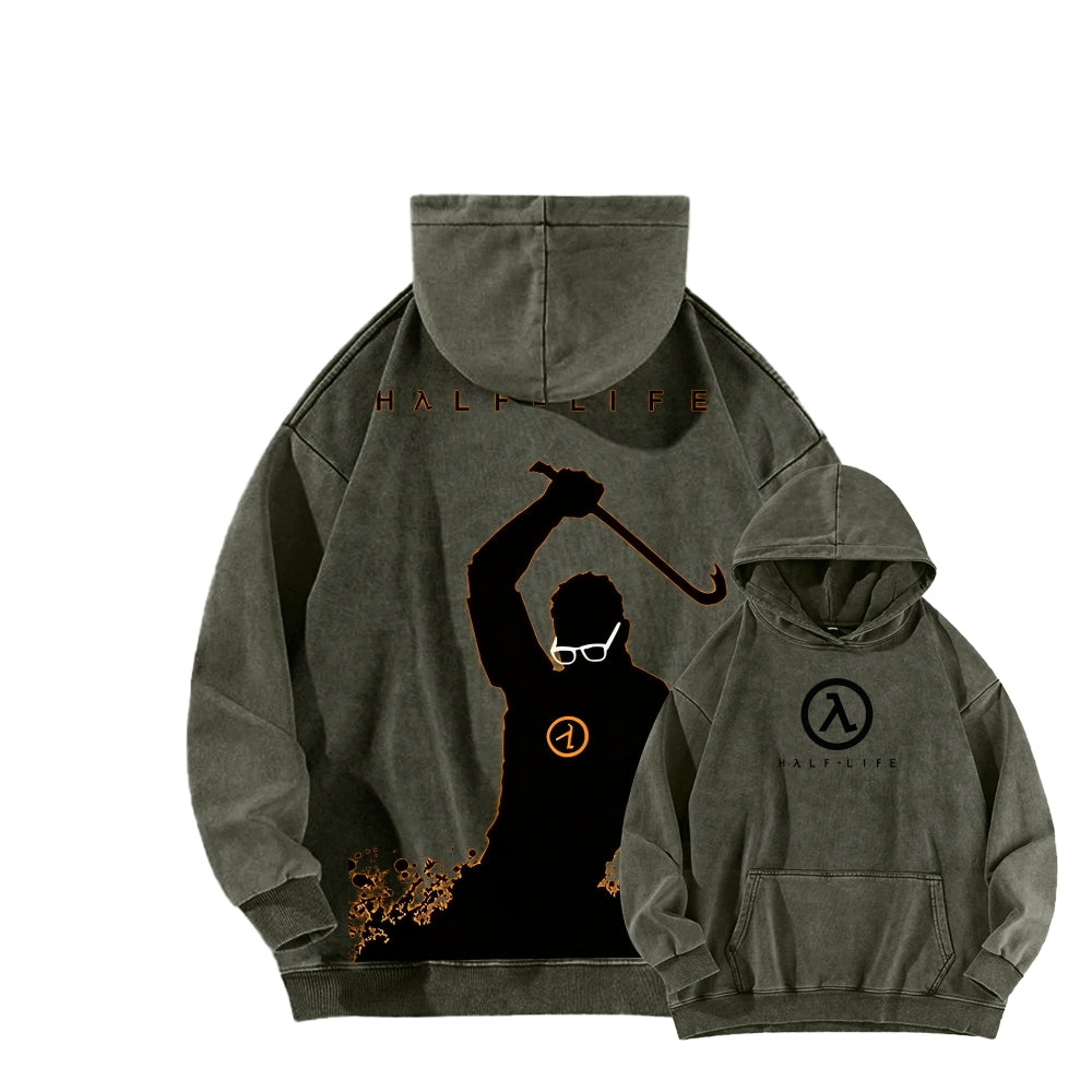 Half Life Unisex Washed Hoodie 2601017487