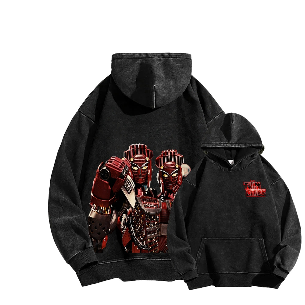 Real Steel Unisex Washed Hoodie 2601018345