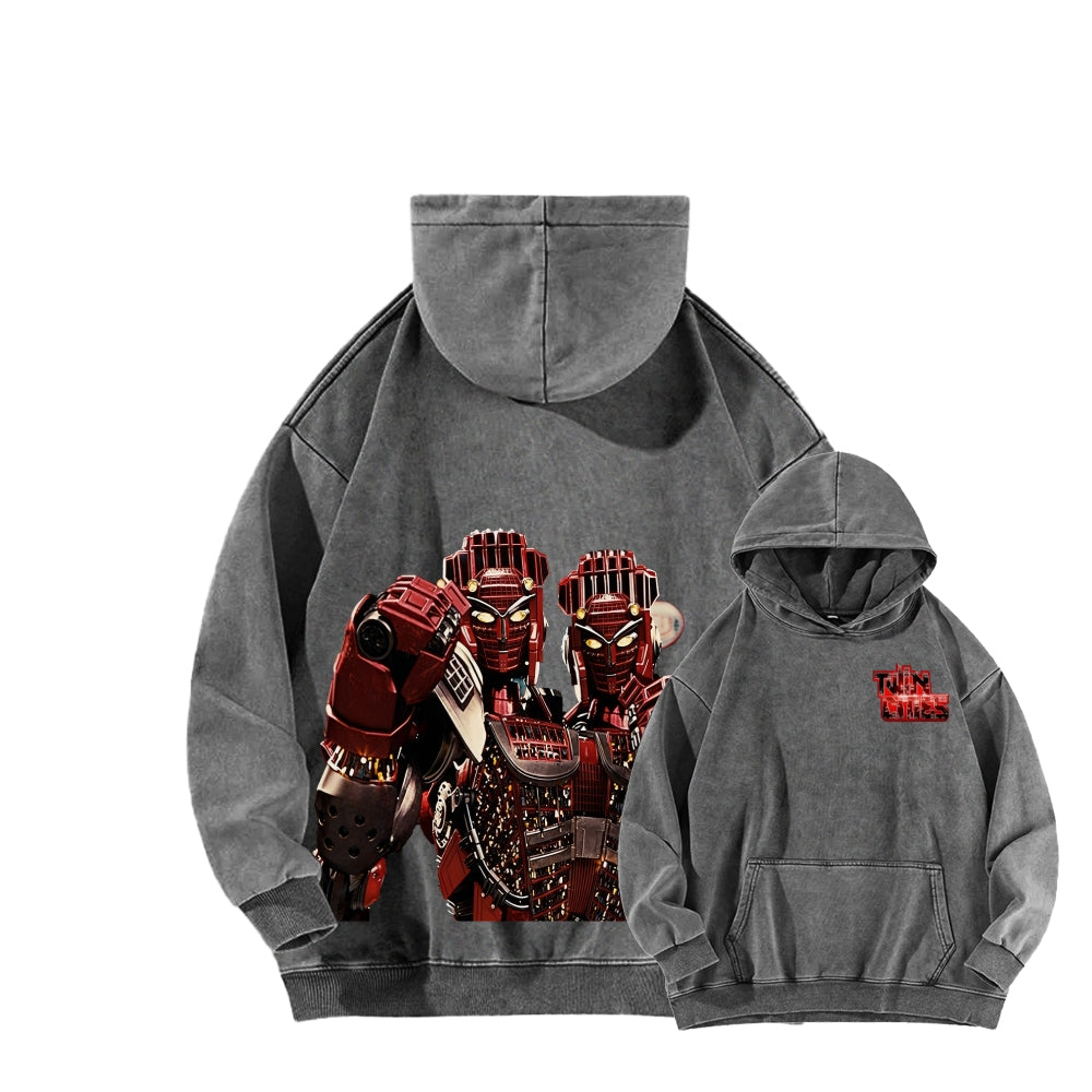 Real Steel Unisex Washed Hoodie 2601018345