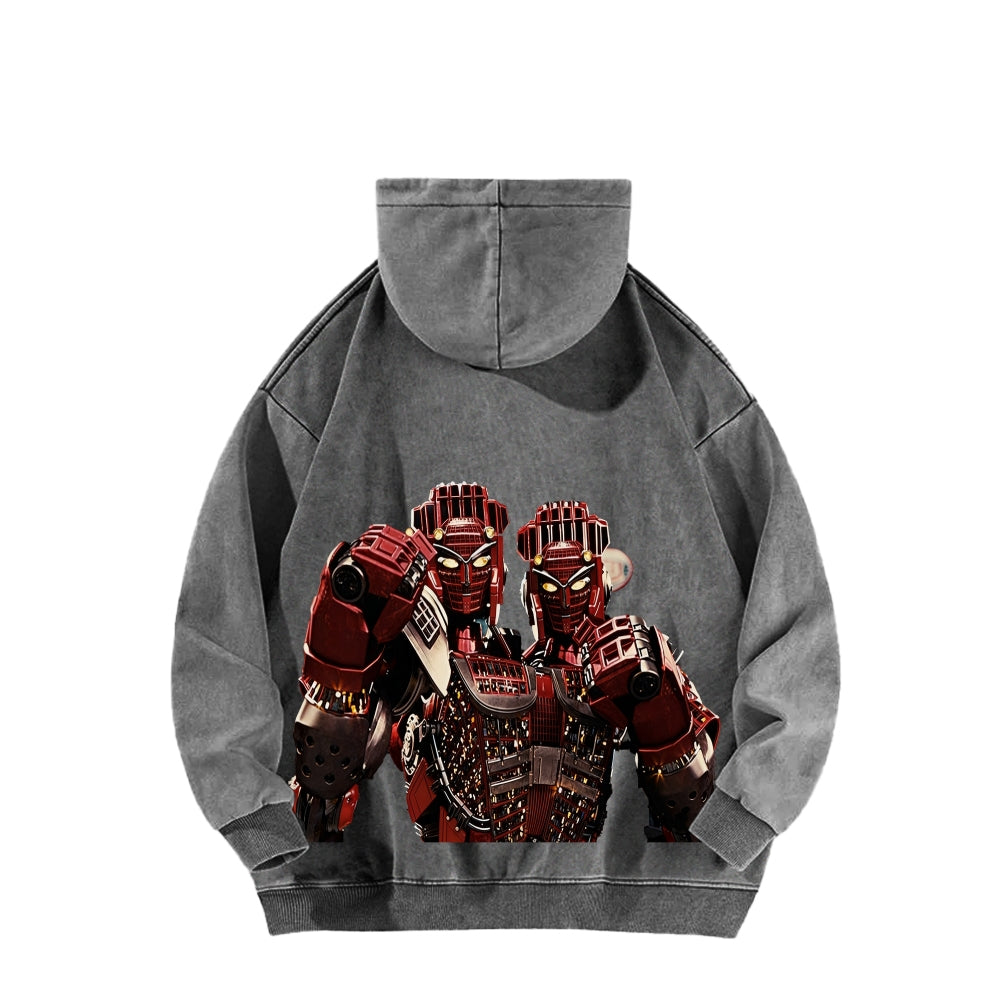 Real Steel Unisex Washed Hoodie 2601018345