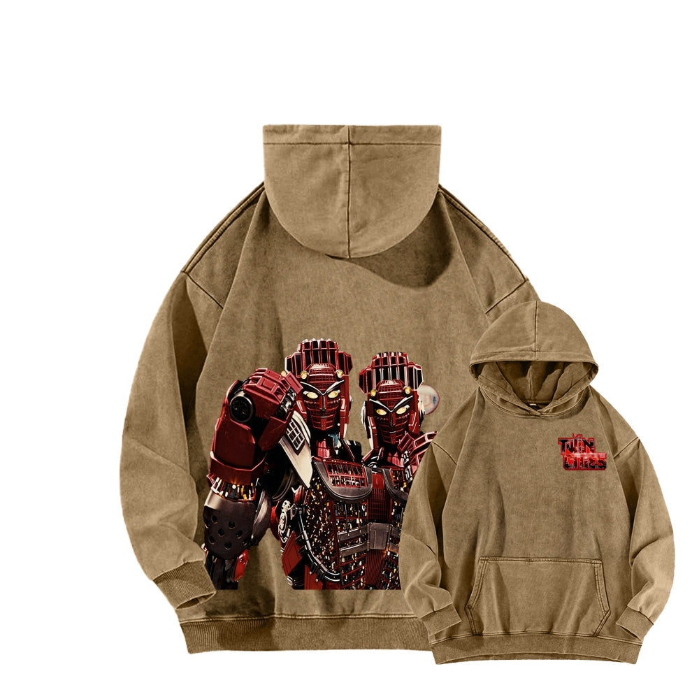 Real Steel Unisex Washed Hoodie 2601018345