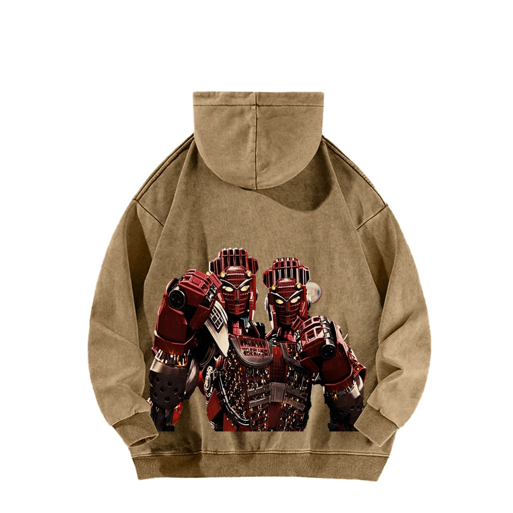 Real Steel Unisex Washed Hoodie 2601018345