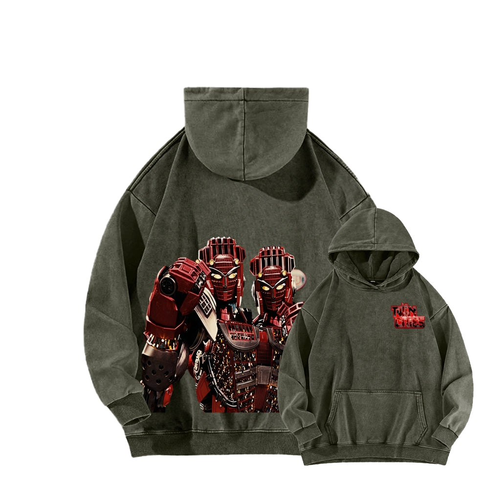 Real Steel Unisex Washed Hoodie 2601018345