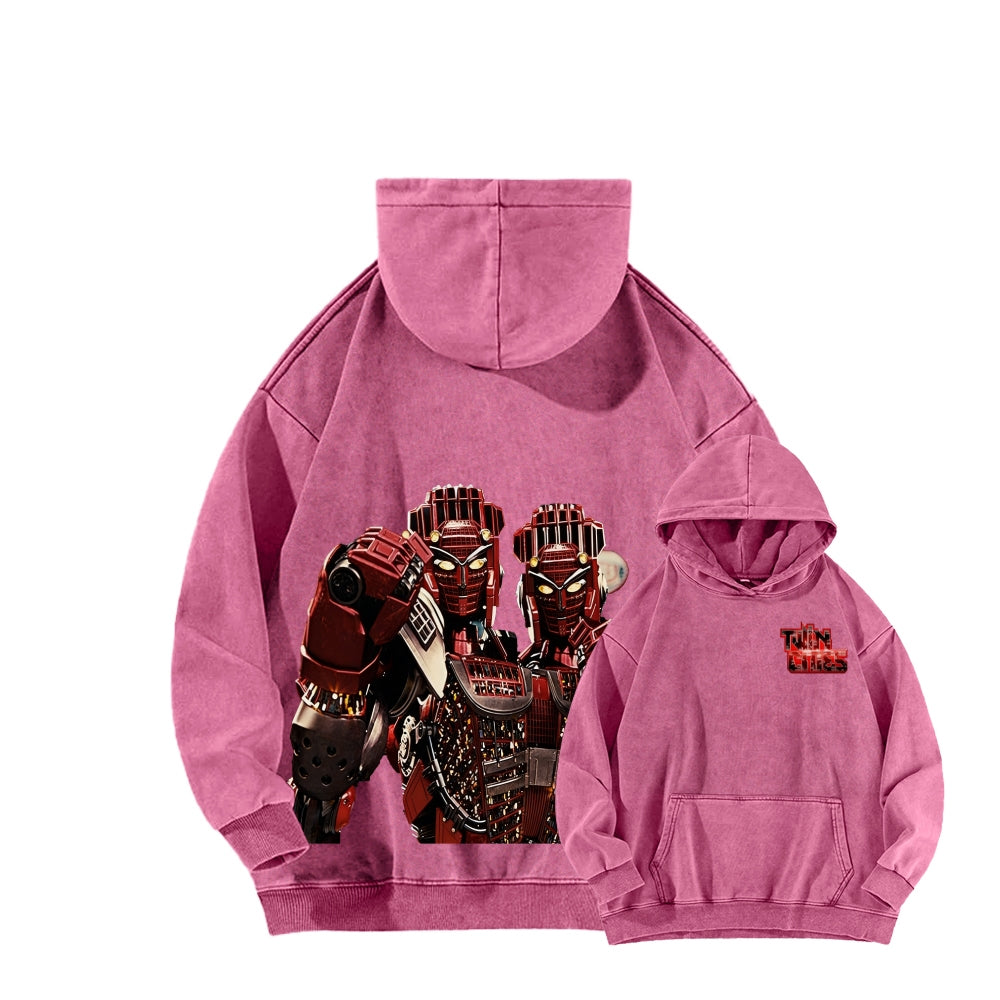 Real Steel Unisex Washed Hoodie 2601018345