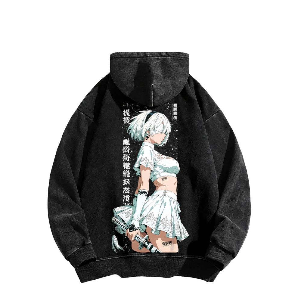 Nier: Automata Unisex Washed Hoodie 2601019044