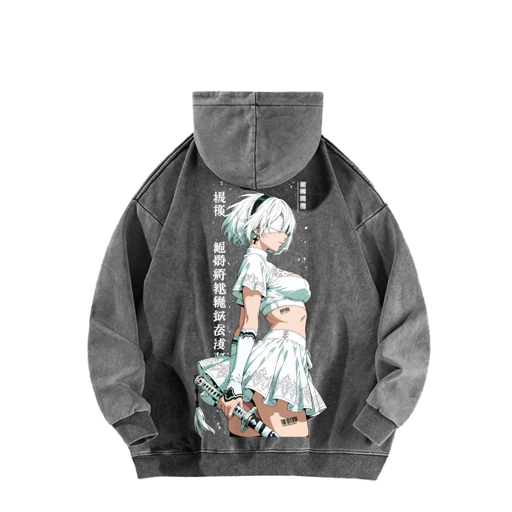 Nier: Automata Unisex Washed Hoodie 2601019044