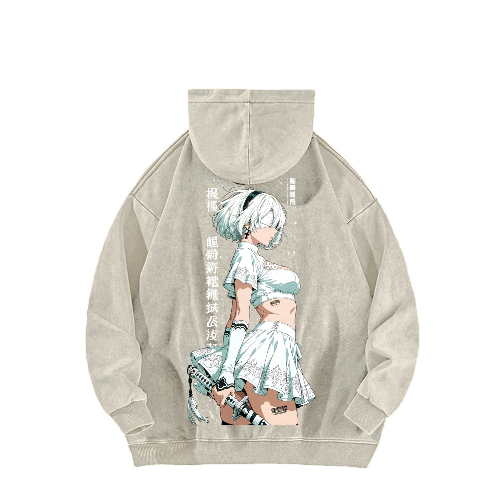 Nier: Automata Unisex Washed Hoodie 2601019044