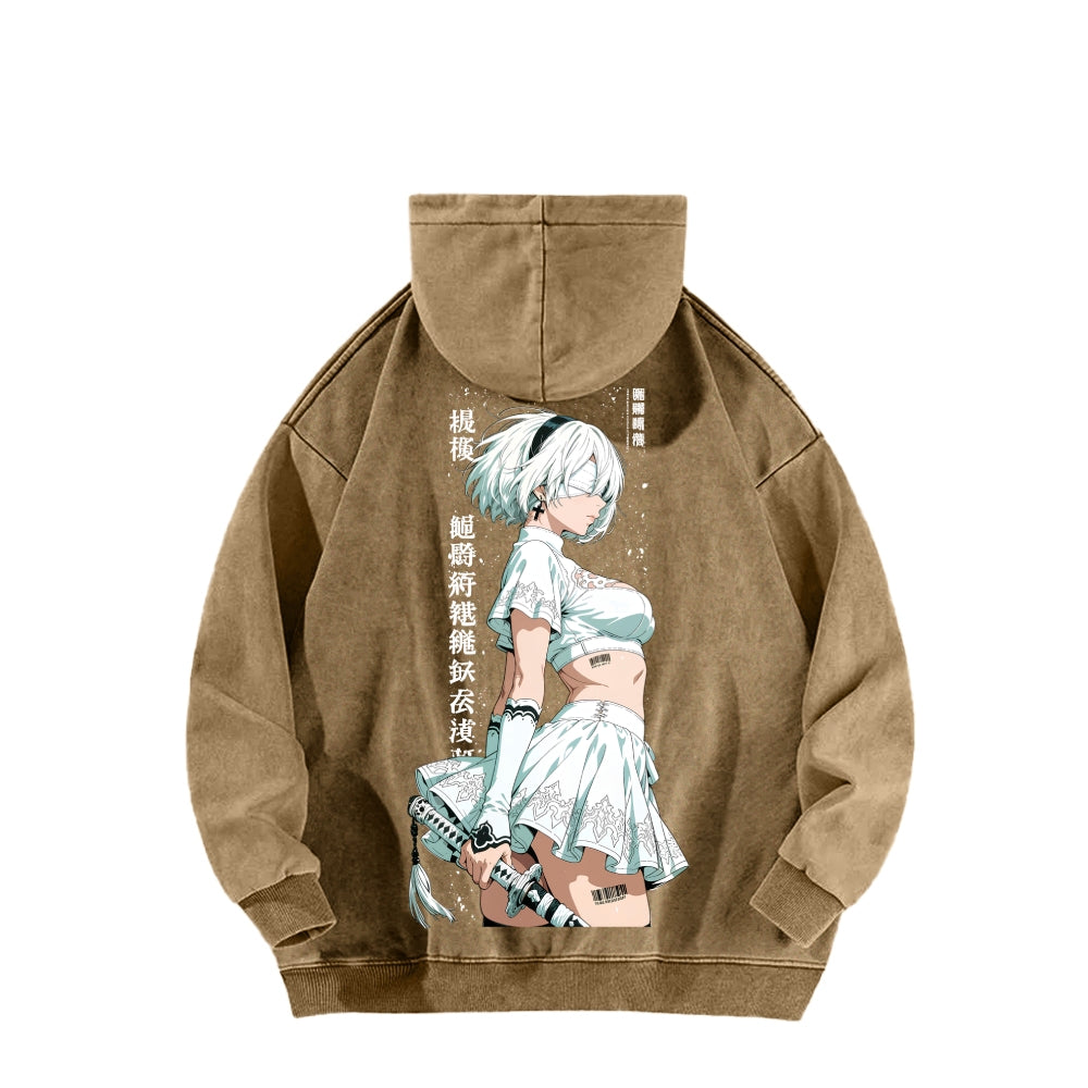 Nier: Automata Unisex Washed Hoodie 2601019044