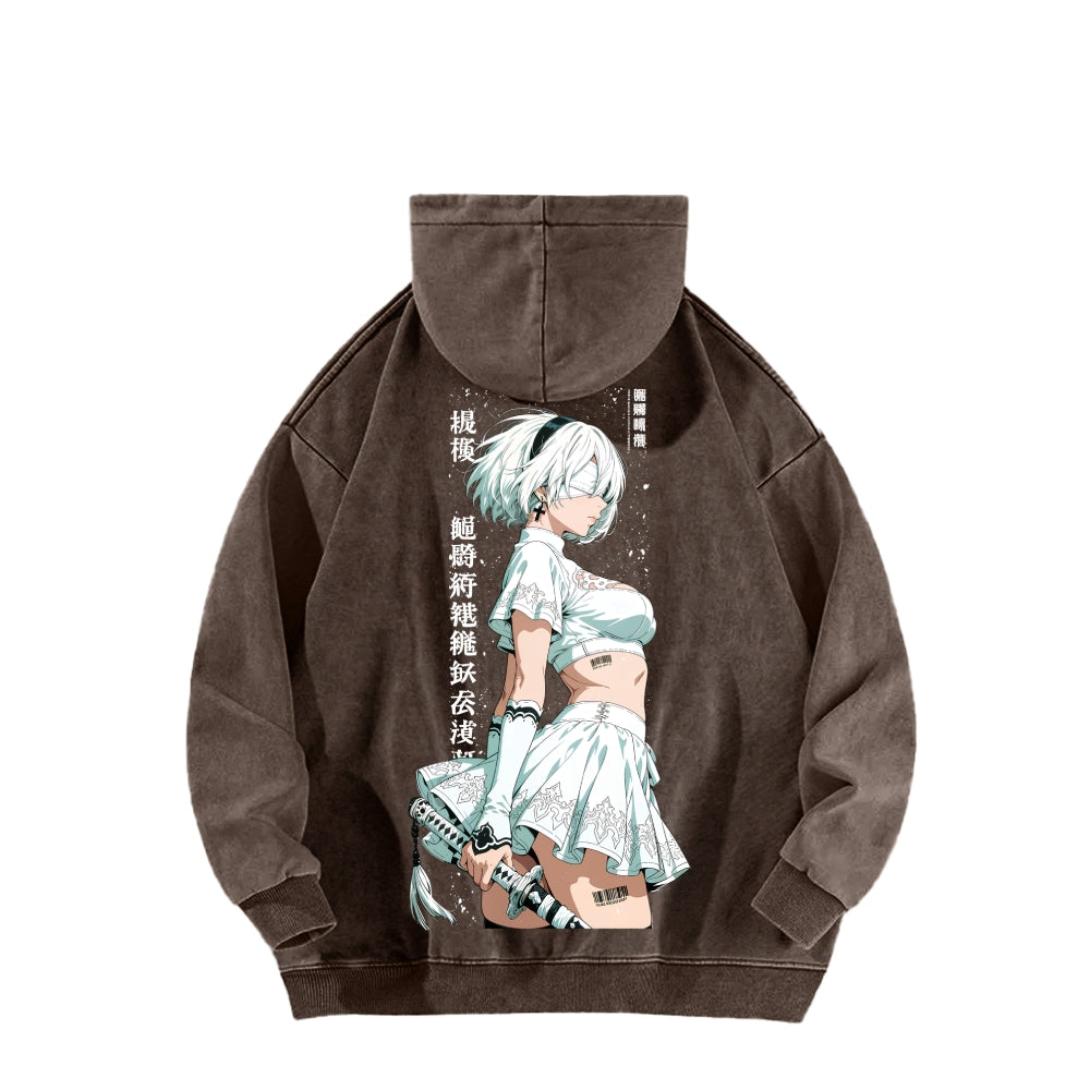 Nier: Automata Unisex Washed Hoodie 2601019044