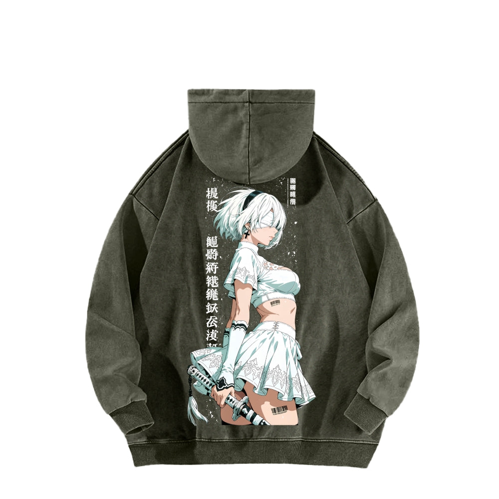 Nier: Automata Unisex Washed Hoodie 2601019044