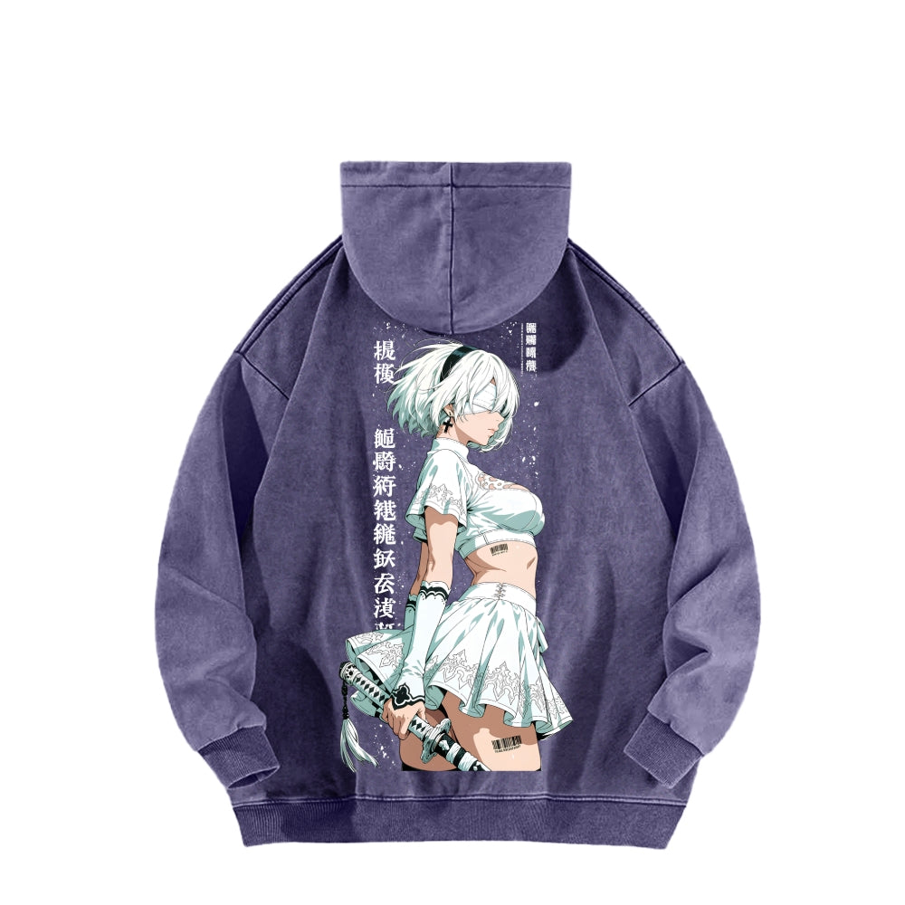 Nier: Automata Unisex Washed Hoodie 2601019044