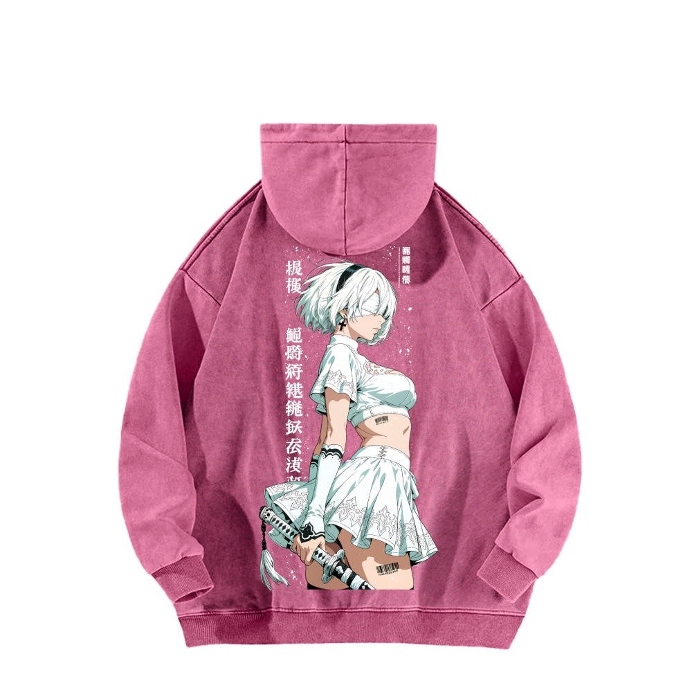 Nier: Automata Unisex Washed Hoodie 2601019044