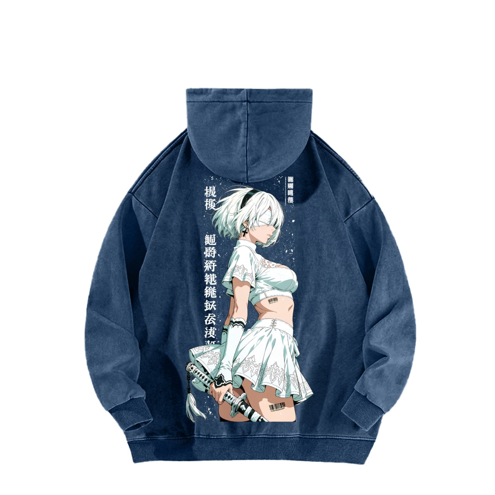 Nier: Automata Unisex Washed Hoodie 2601019044