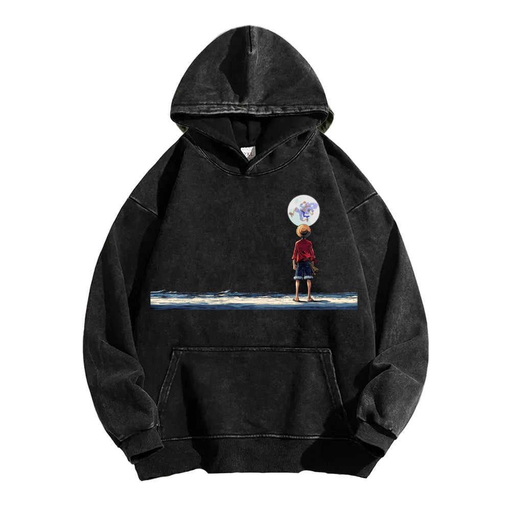 One Piece Unisex Washed Hoodie 2602000843