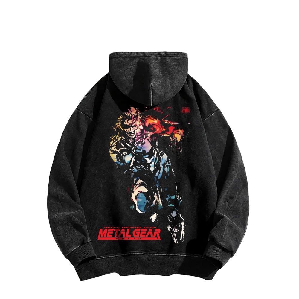 Metal Gear Solid Unisex Washed Hoodie 2602000926
