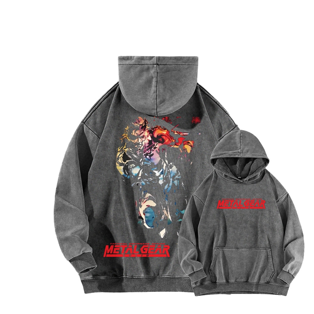 Metal Gear Solid Unisex Washed Hoodie 2602000926