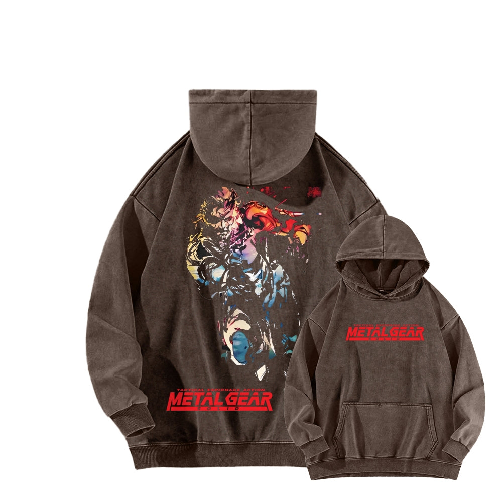 Metal Gear Solid Unisex Washed Hoodie 2602000926