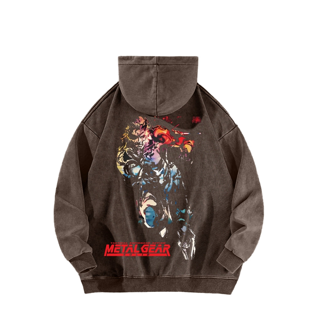 Metal Gear Solid Unisex Washed Hoodie 2602000926