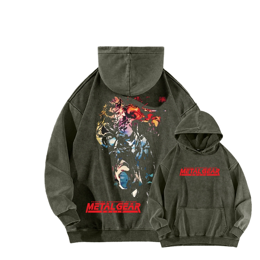 Metal Gear Solid Unisex Washed Hoodie 2602000926