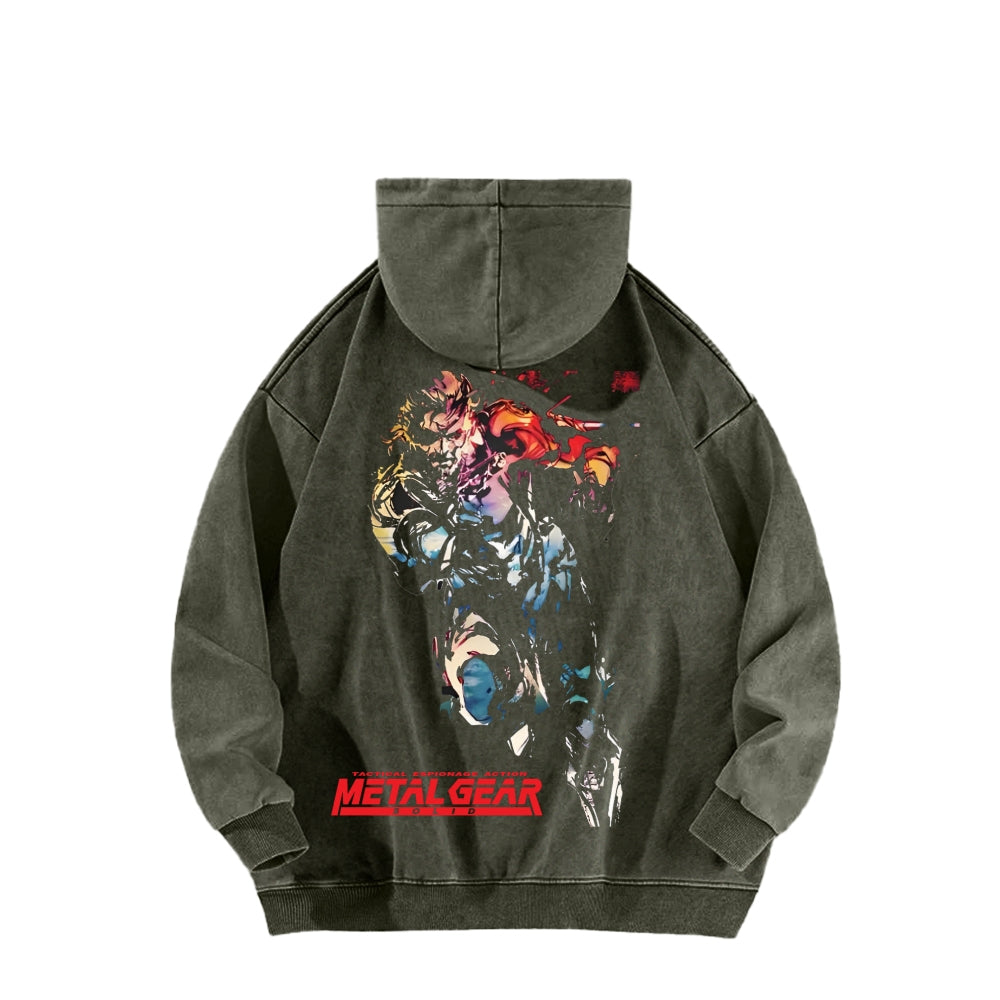Metal Gear Solid Unisex Washed Hoodie 2602000926