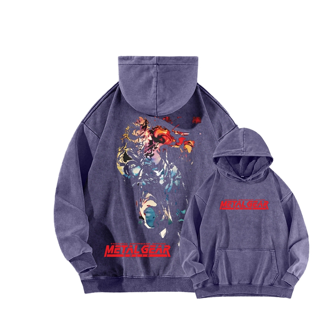 Metal Gear Solid Unisex Washed Hoodie 2602000926