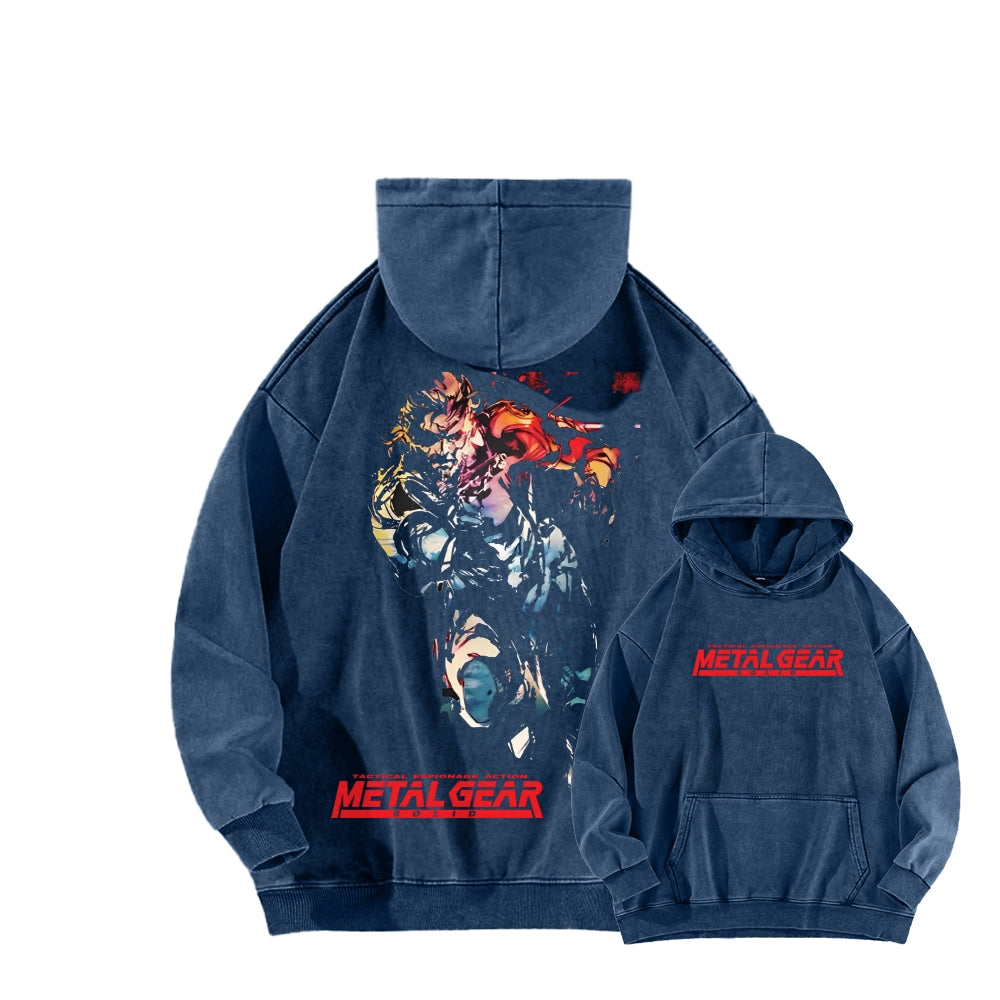 Metal Gear Solid Unisex Washed Hoodie 2602000926