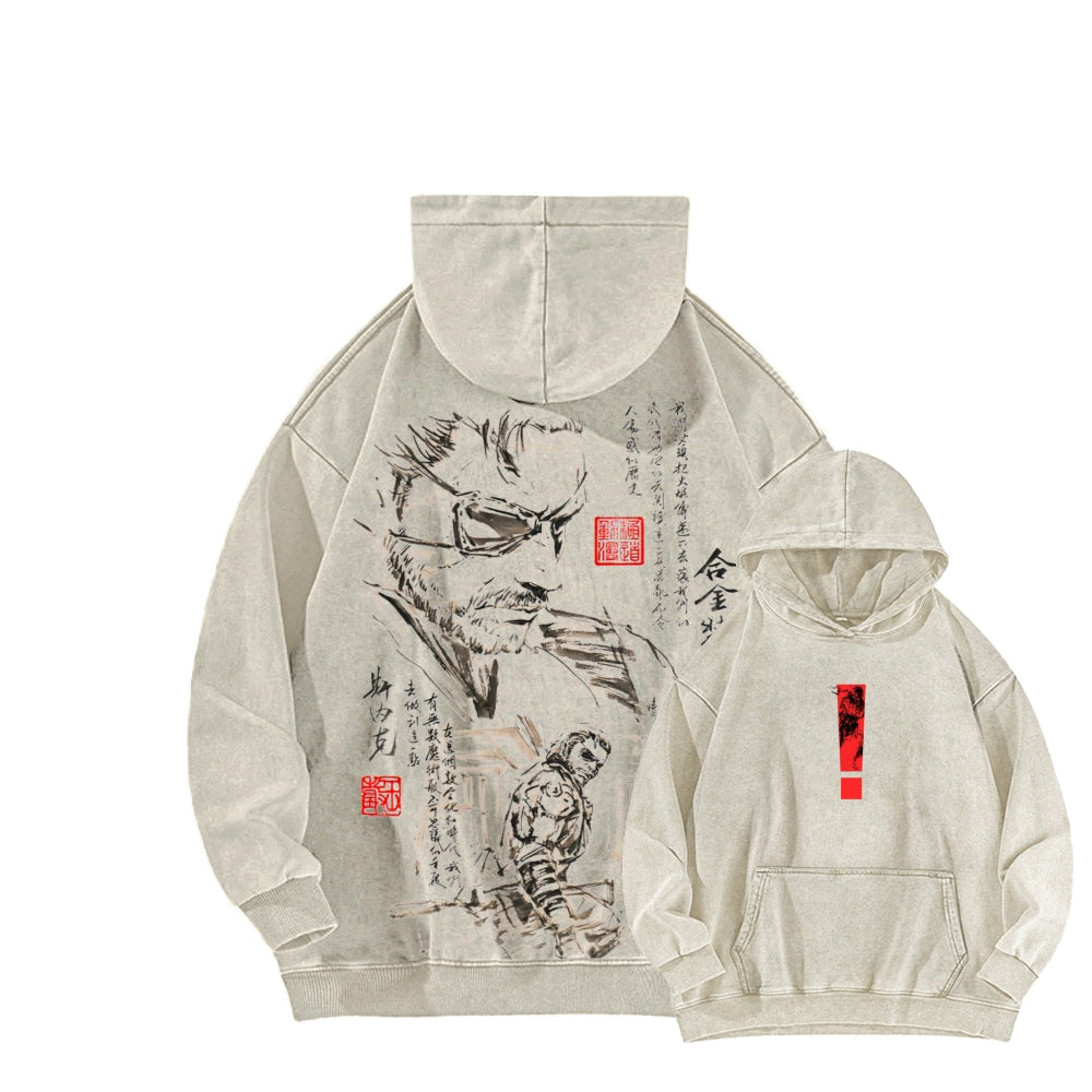 Metal Gear Solid Unisex Washed Hoodie 2602000963