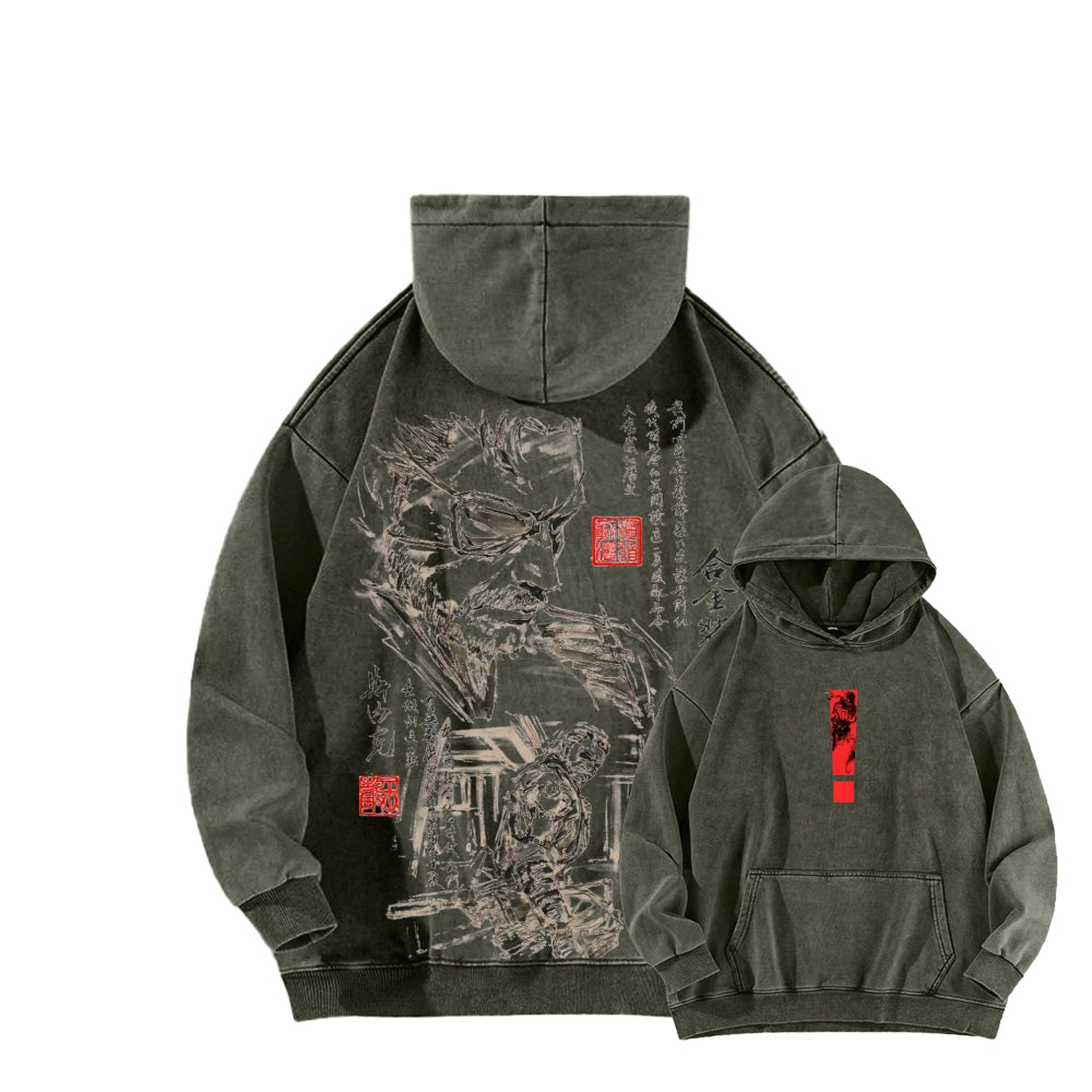 Metal Gear Solid Unisex Washed Hoodie 2602000963