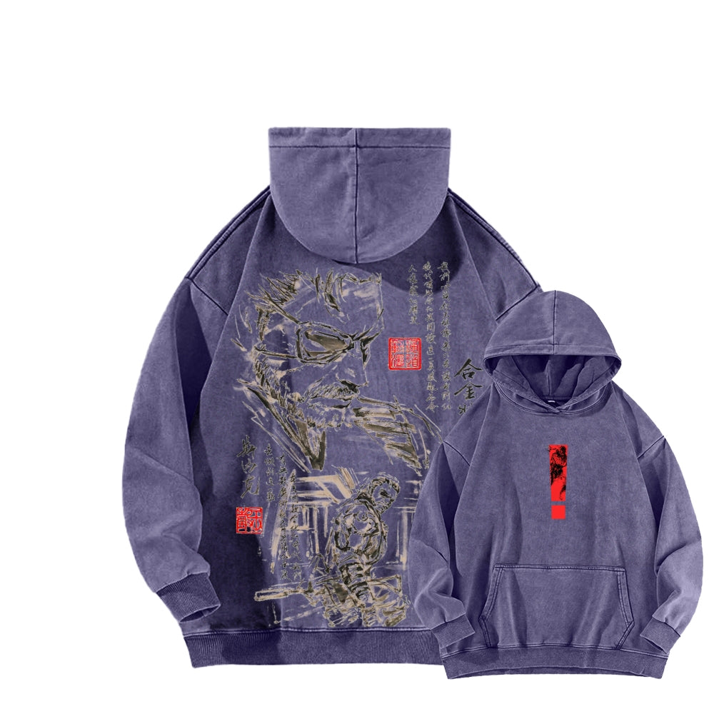 Metal Gear Solid Unisex Washed Hoodie 2602000963