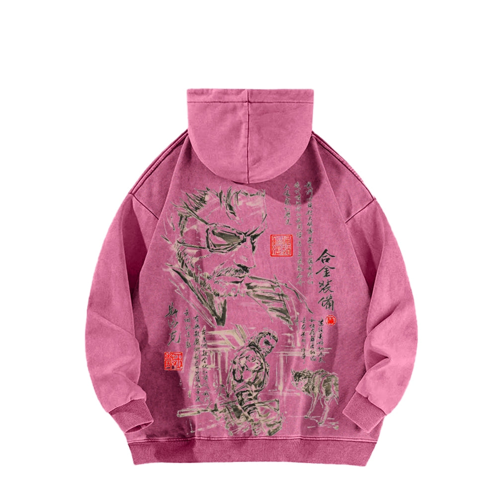 Metal Gear Solid Unisex Washed Hoodie 2602000963